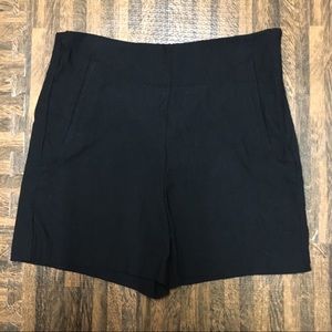 HIGH WAISTED BLACK SHORTS